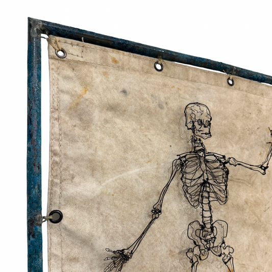Ben Baker 'Skeleton' Wire Mixed Automata on Canvas