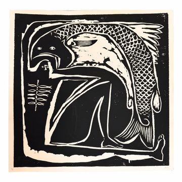 James Heslip Original Woodblock Handprint