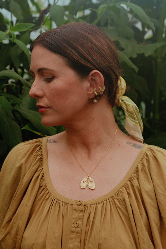 Tabby Booth X Rare Bear Jewellery • Brass Moth Pendant