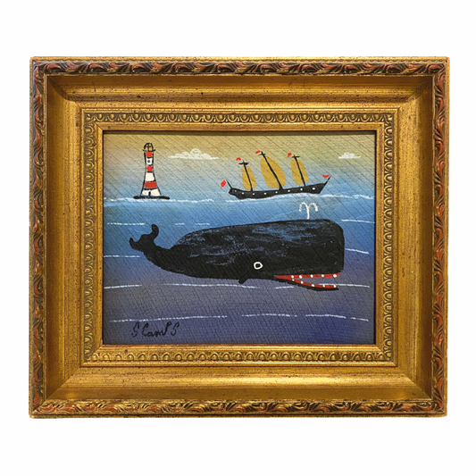 Steve Camps Original Framed Whale Painting
