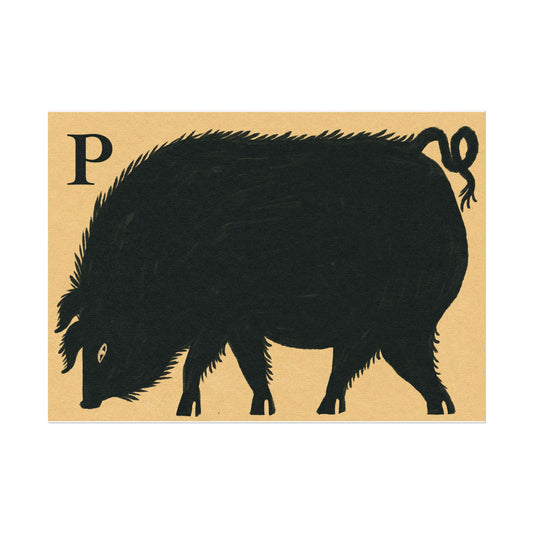 Tabby Booth Fine Art Print • P for Pig