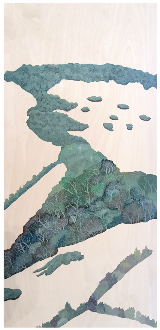 Meredith Owen Original Oil Painting On Handmade Sycamore and Birch Ply Screen