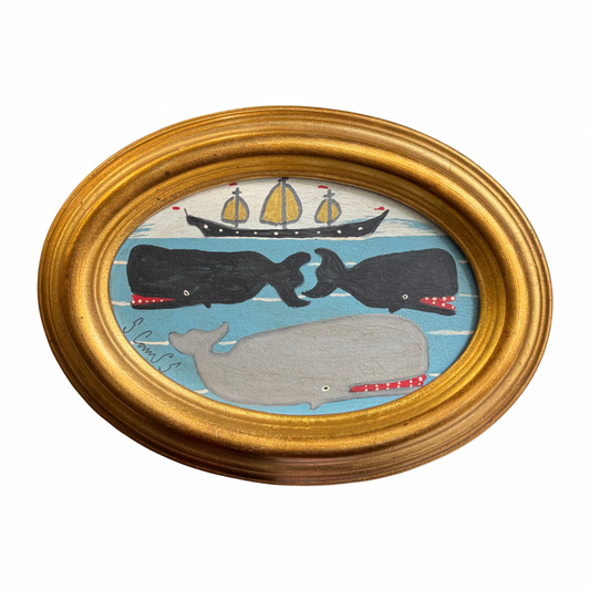 Steve Camps Original Framed Whale Painting