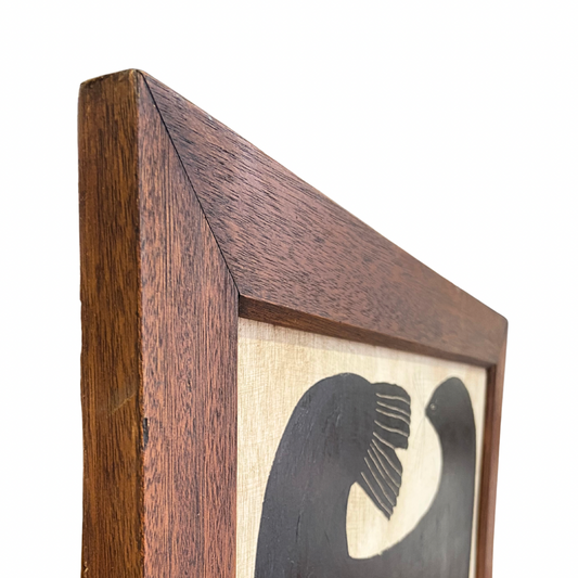 Tabby Booth Original Painting 'GREY SEAL’ In Antique Wood Frame