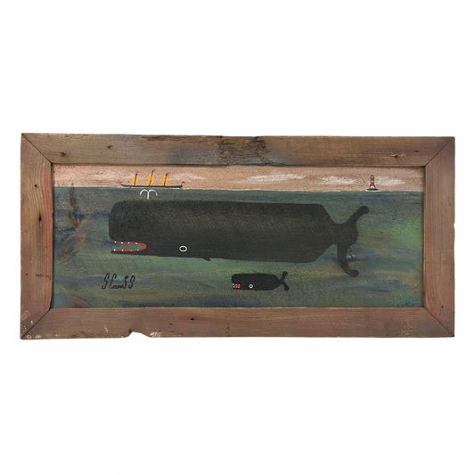 Steve Camps Original Framed Whale Painting