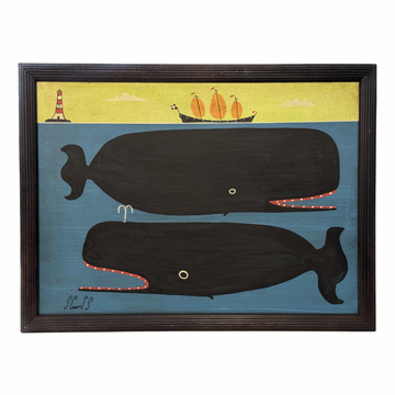 Steve Camps Original Framed Whale Painting