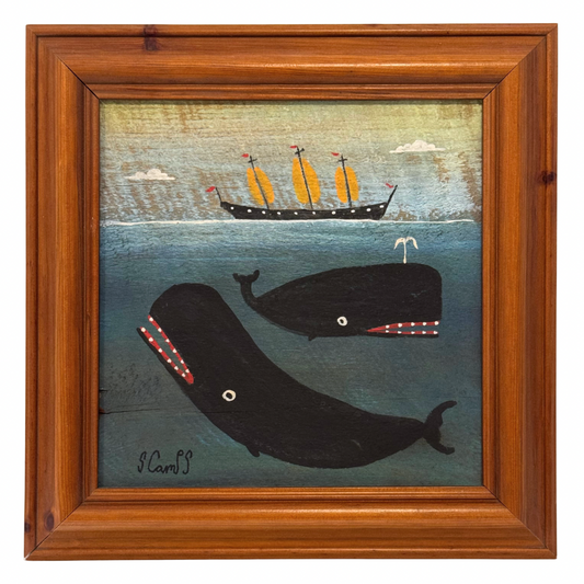 Steve Camps Original Framed Whale Painting