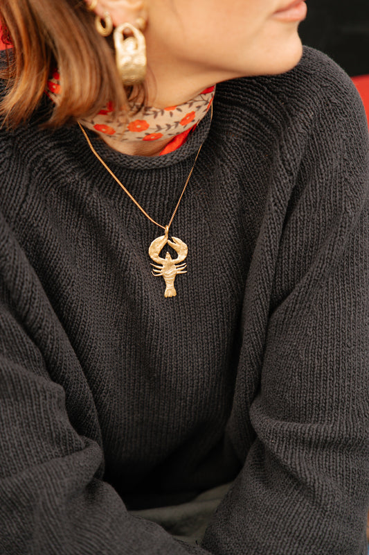 Tabby Booth X Rare Bear Jewellery • 24-Carat Gold Plated Lobster Pendant