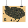 Tabby Booth Fine Art Print • K for Kiwi