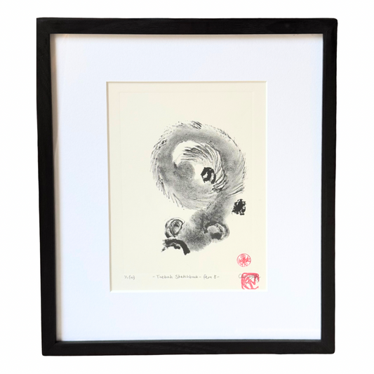Clementine Neild Original Monotype in Frame • Trebah Sketchbook: Fern 8