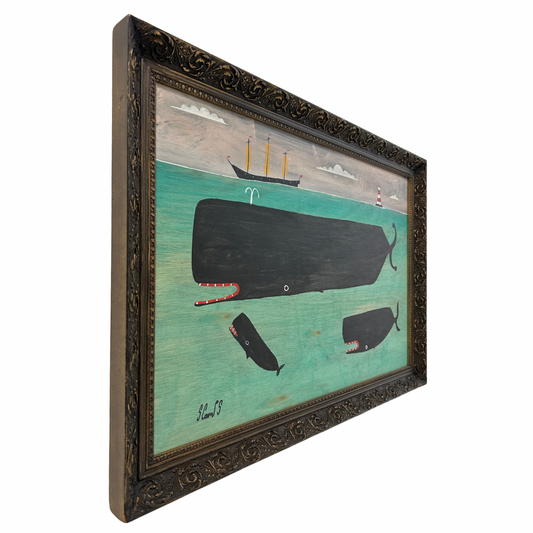 Steve Camps Original Framed Whale Painting
