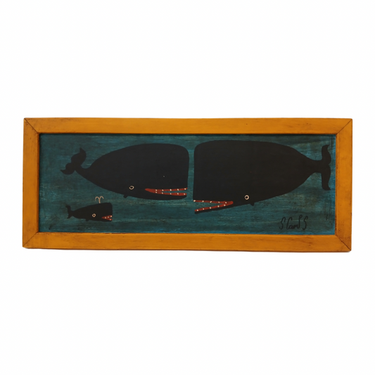 Steve Camps Original Framed Whale Painting