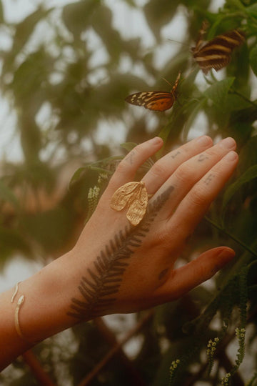 Tabby Booth X Rare Bear Jewellery • 24-Carat Gold Moth Ring