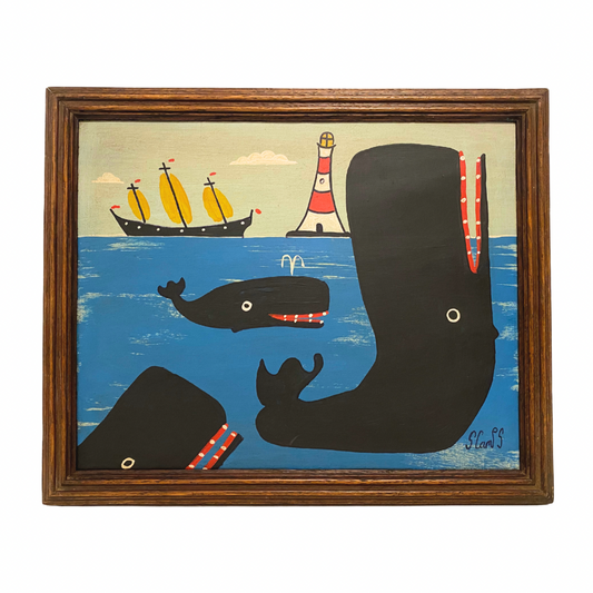 Steve Camps Original Framed Whale Painting