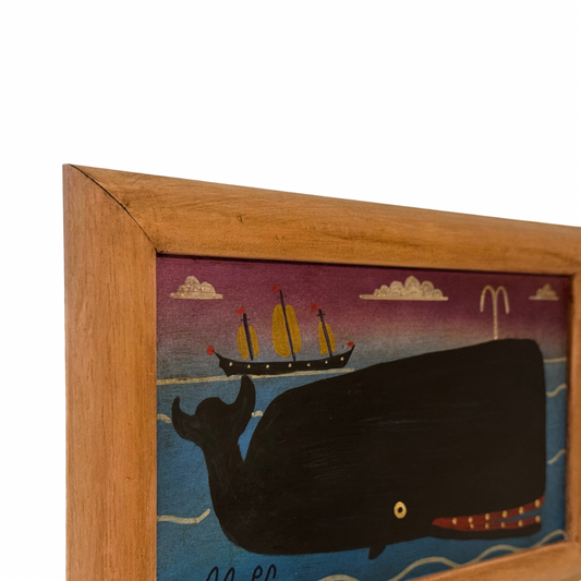 Steve Camps Original Framed Whale Painting