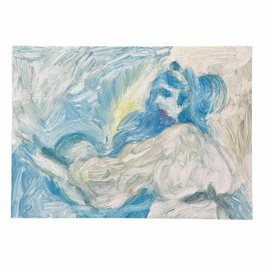 Chloe Bonfield Original Painting 'Woman With Guitar' On Board