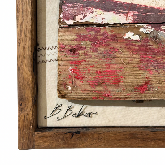 Ben Baker 'Blue Shark' Mixed Automata on Canvas