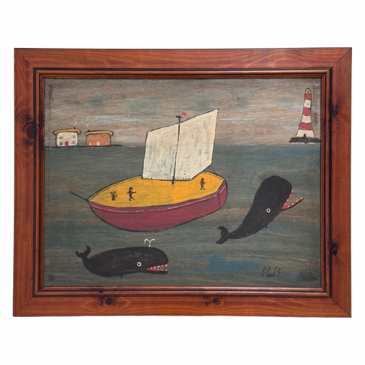 Steve Camps Original Framed Whale Painting