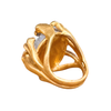 Claire English Bone Posey Gold Vermeil Moonstone Ring