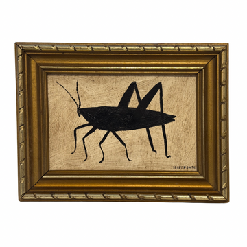 Tabby Booth Painting GRASSHOPPER in Vintage Frame