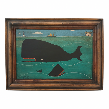 Steve Camps Original Framed Whale Painting