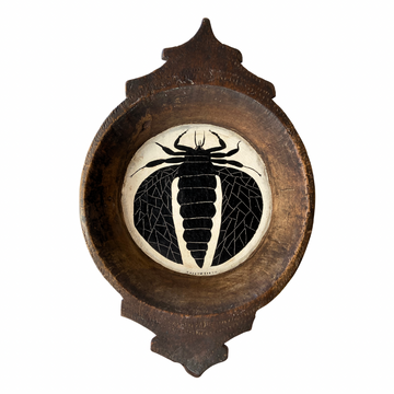 Tabby Booth Original Painting 'BEE’ In Antique Wood Frame