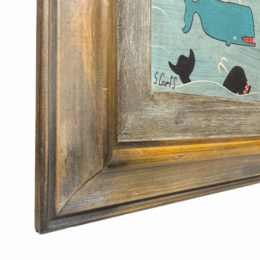Steve Camps Original Framed Whale Painting