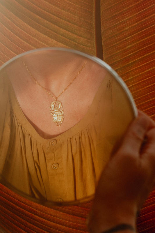 Tabby Booth X Rare Bear Jewellery • Sterling Silver Beetle Pendant