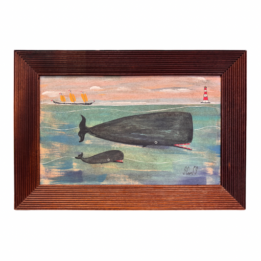 Steve Camps Original Framed Whale Painting