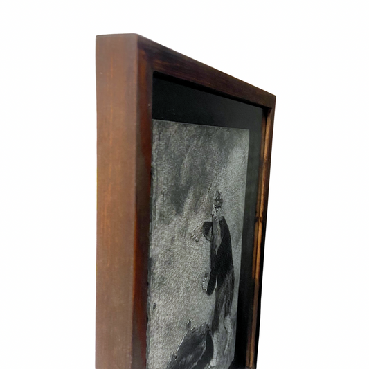 Charlie Barnett Original Framed Charcoal Drawing