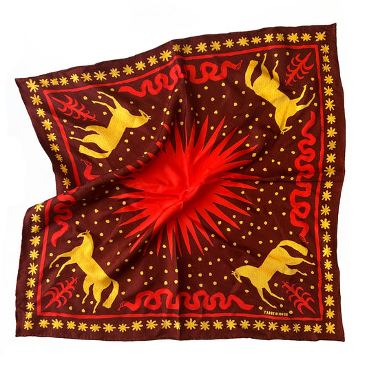 Tabby Booth Hermes Quality 100% Silk Ranch Scarf