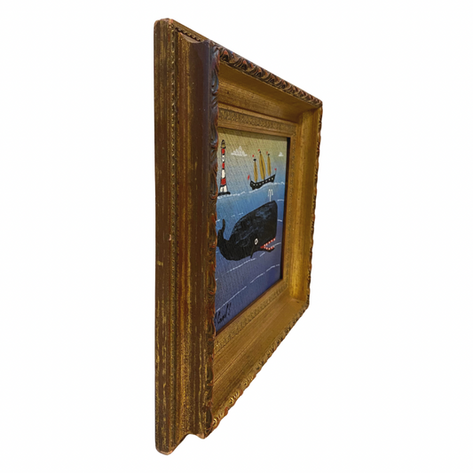 Steve Camps Original Framed Whale Painting