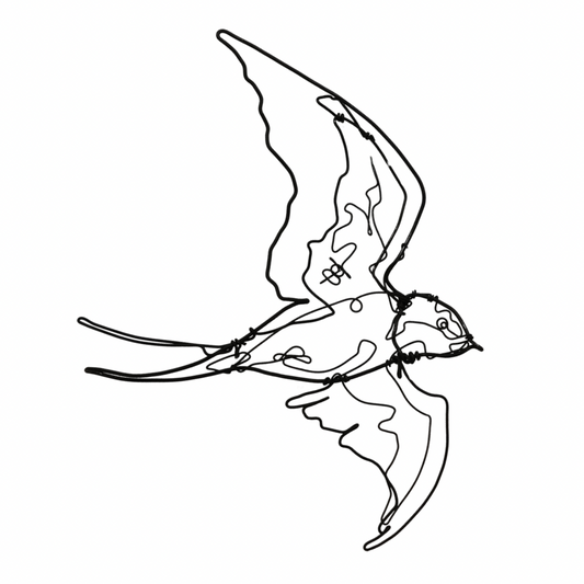 Ben Baker Bird Wire Drawing