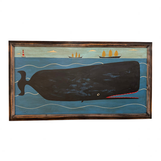 Steve Camps Original Framed Whale Painting