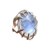 Claire English Sterling Silver Oval Cabochon Moonstone Loot Ring