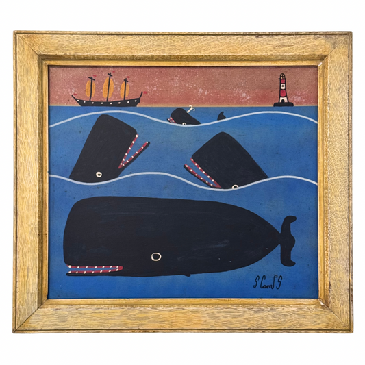 Steve Camps Original Framed Whale Painting