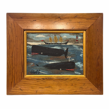 Steve Camps Original Framed Whale Painting