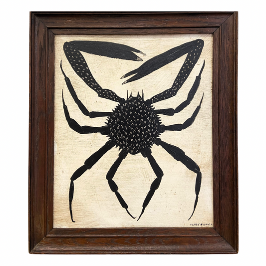 Tabby Booth Original Painting 'SPIDER CRAB’ In Antique Wood Frame