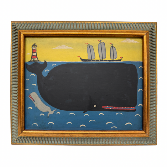 Steve Camps Original Framed Whale Painting