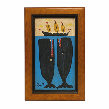 Steve Camps Original Framed Whale Painting