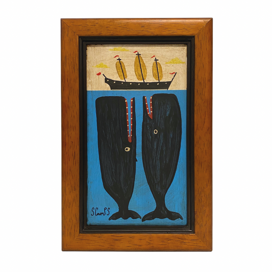 Steve Camps Original Framed Whale Painting