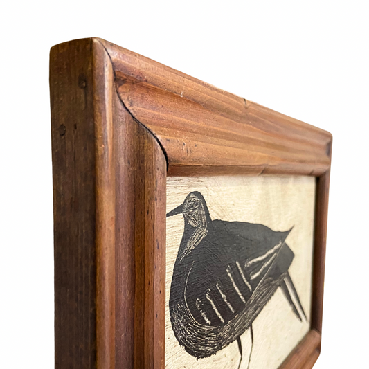 Tabby Booth Original Painting 'WAGTAIL’ In Antique Wood Frame