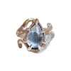 Claire English Sterling Silver Pear Cabochon Moonstone Loot Ring