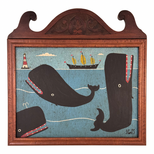 Steve Camps Original Framed Whale Painting