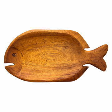 James Heslip Iroko Fish Shallow Bowl