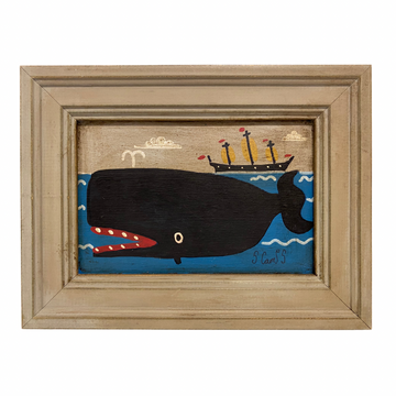 Steve Camps Original Framed Whale Painting