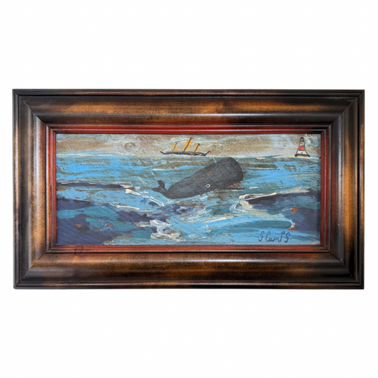 Steve Camps Original Framed Whale Painting