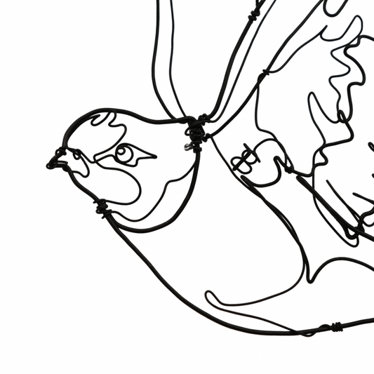 Ben Baker Bird Wire Drawing