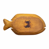 James Heslip Iroko Fish Shallow Bowl