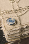 Eloise Rose Handmade Recycled Silver & Porcelain Pendant Necklace  • Crab